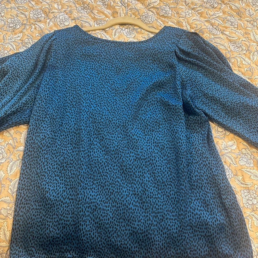 Banana Republic Teal Patterned Blouse